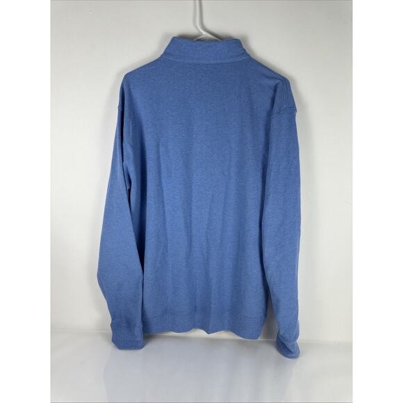 Peter Millar Quarter Zip Light Blue Pullover Sweater Size XL Tri Blend Melange - Picture 5 of 8